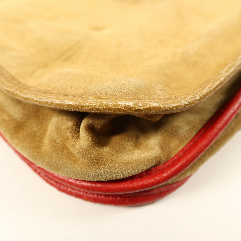 BALENCIAGA 麂皮皮革Shoulder Bag銀扣肩背袋-9