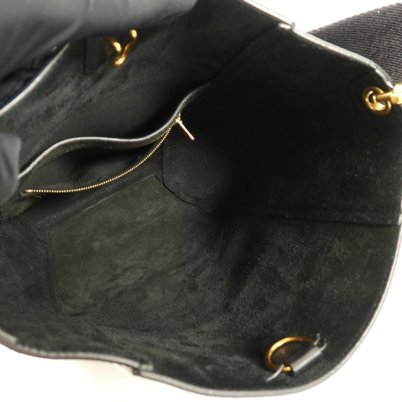 CELINE 牛皮皮革Sangle Bucket Small金扣肩胄袋-4