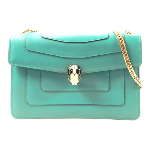 BVLGARI 牛皮皮革Serpenti Forever金扣鏈帶肩背袋