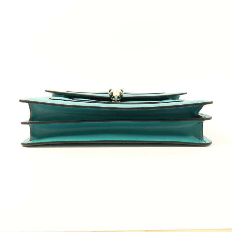 BVLGARI 牛皮皮革Serpenti Forever金扣鏈帶肩背袋-3