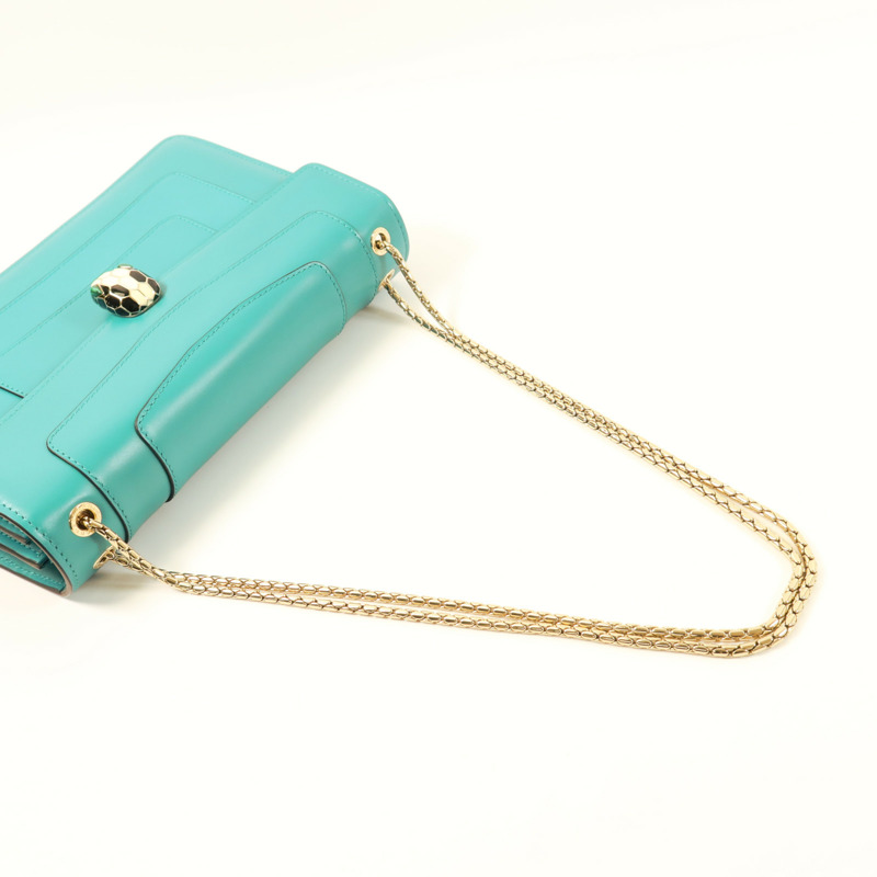 BVLGARI 牛皮皮革Serpenti Forever金扣鏈帶肩背袋-4