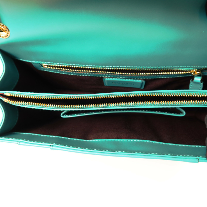 BVLGARI 牛皮皮革Serpenti Forever金扣鏈帶肩背袋-11