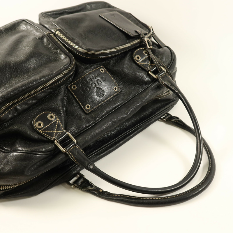 GUCCI Hysteria皮革Duffle Bag銀扣肩背袋-4