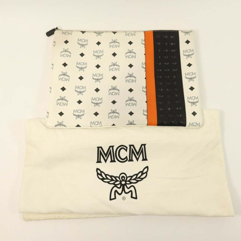 MCM 塗層帆布Pouch手拿包-12