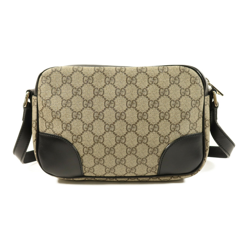 GUCCI 塗層帆布Messenger Bag銀扣肩背袋-1