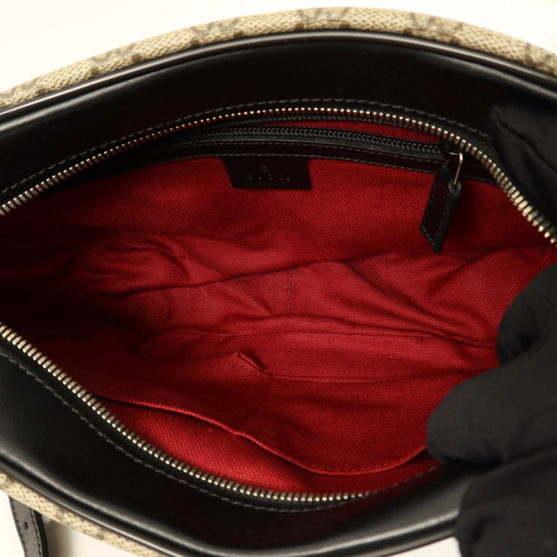 GUCCI 塗層帆布Messenger Bag銀扣肩背袋-6