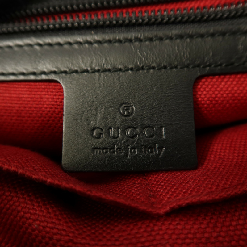 GUCCI 塗層帆布Messenger Bag銀扣肩背袋-7