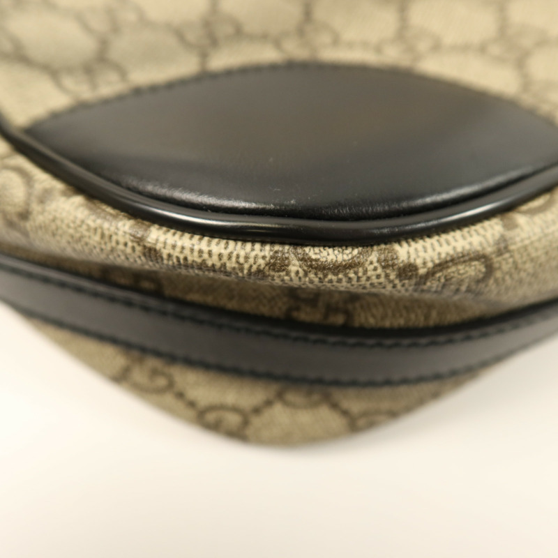 GUCCI 塗層帆布Messenger Bag銀扣肩背袋-10