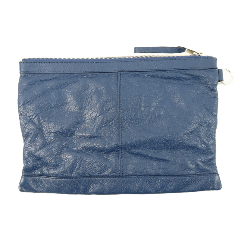 BALENCIAGA 牛皮皮革Clutch Bag銀扣手拿包-1