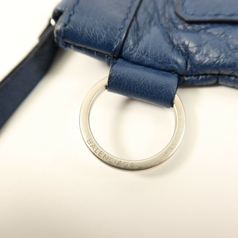 BALENCIAGA 牛皮皮革Clutch Bag銀扣手拿包-9