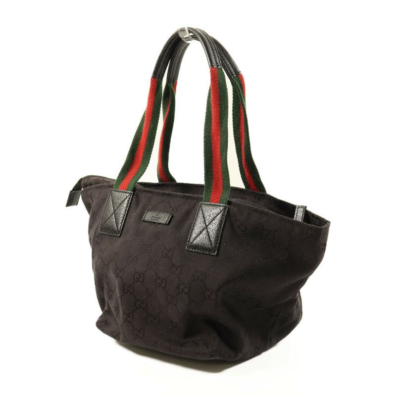 GUCCI 帆布Tote Bag銀扣手挽袋-2