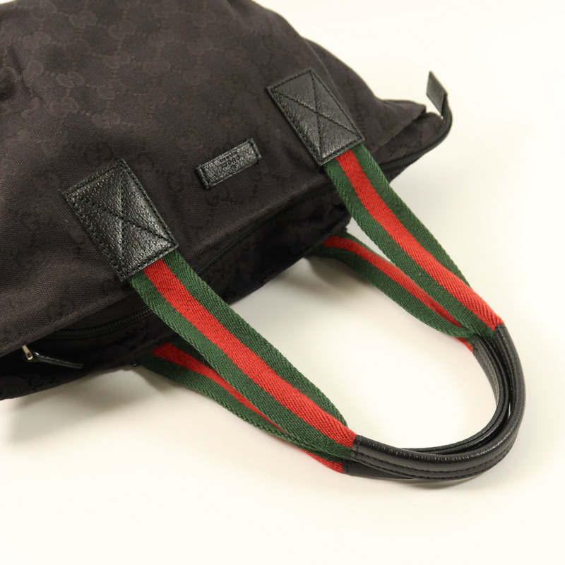 GUCCI 帆布Tote Bag銀扣手挽袋-4