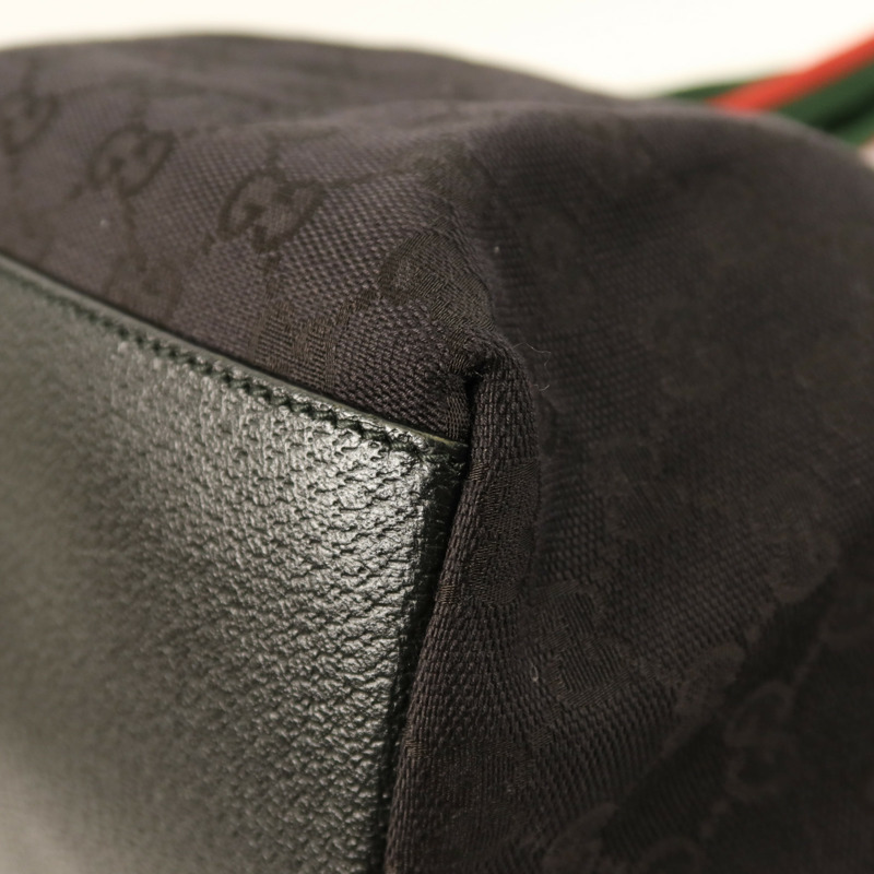 GUCCI 帆布Tote Bag銀扣手挽袋-6