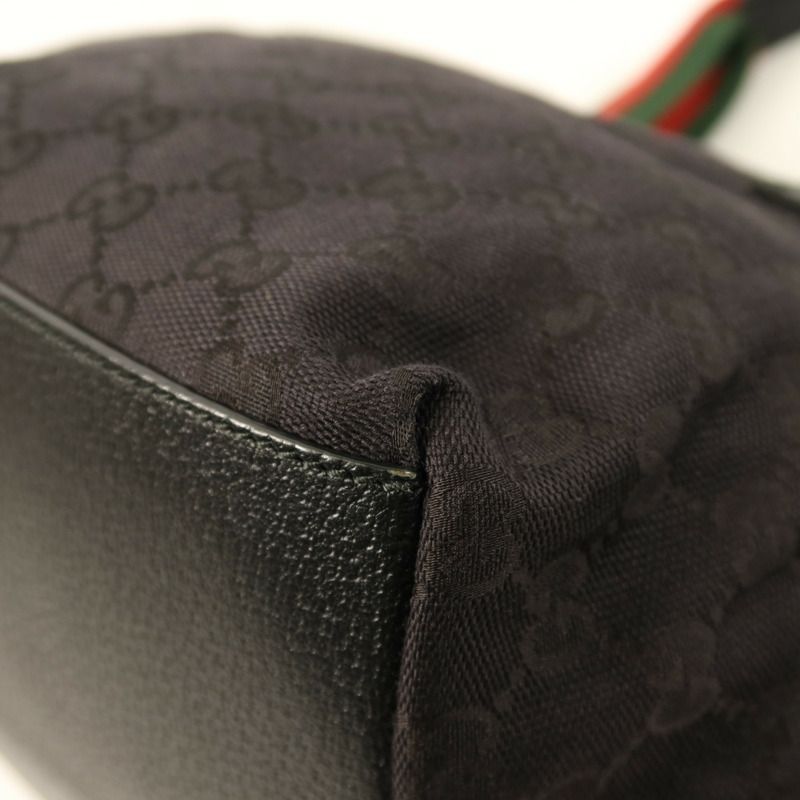 GUCCI 帆布Tote Bag銀扣手挽袋-8