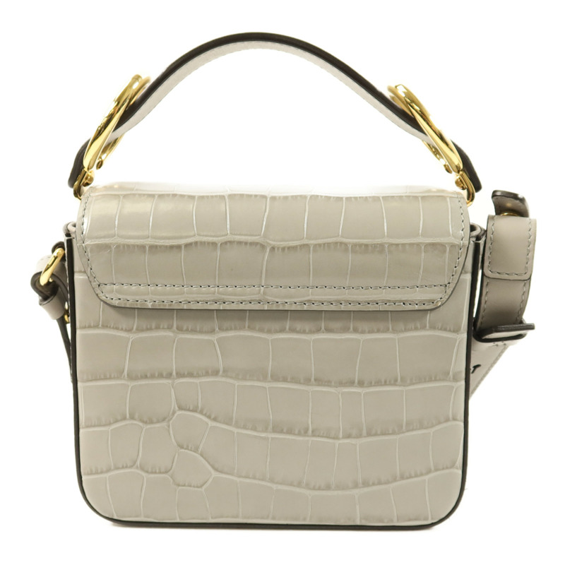 Chloe 牛皮皮革Mini C Bag金扣手挽肩背兩用袋-1