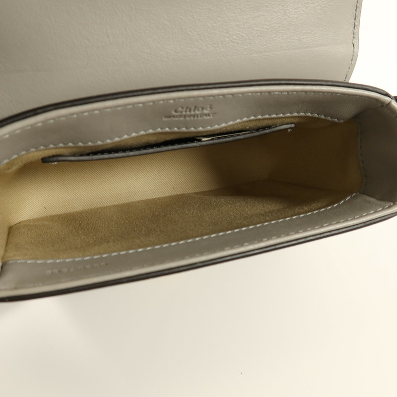 Chloe 牛皮皮革Mini C Bag金扣手挽肩背兩用袋-7