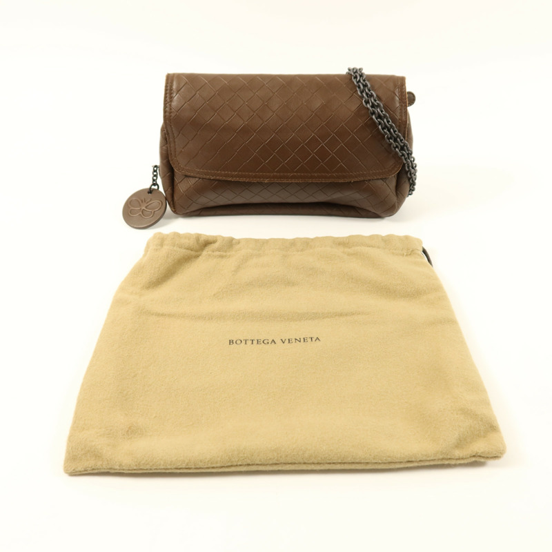 BOTTEGA VENETA 牛皮皮革Chain Shoulder鏈帶肩背袋-6