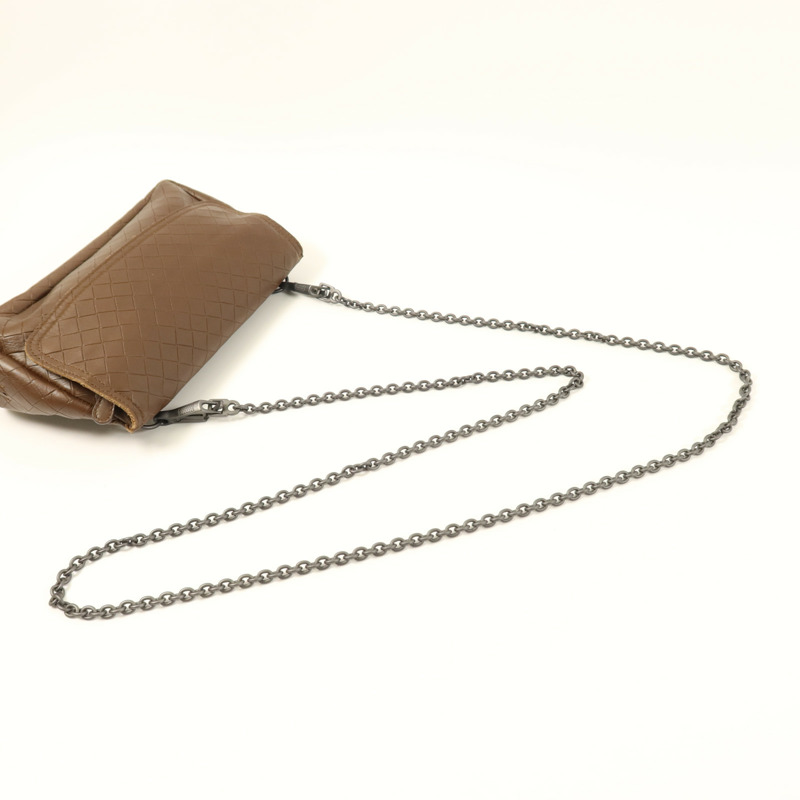 BOTTEGA VENETA 牛皮皮革Chain Shoulder鏈帶肩背袋-7