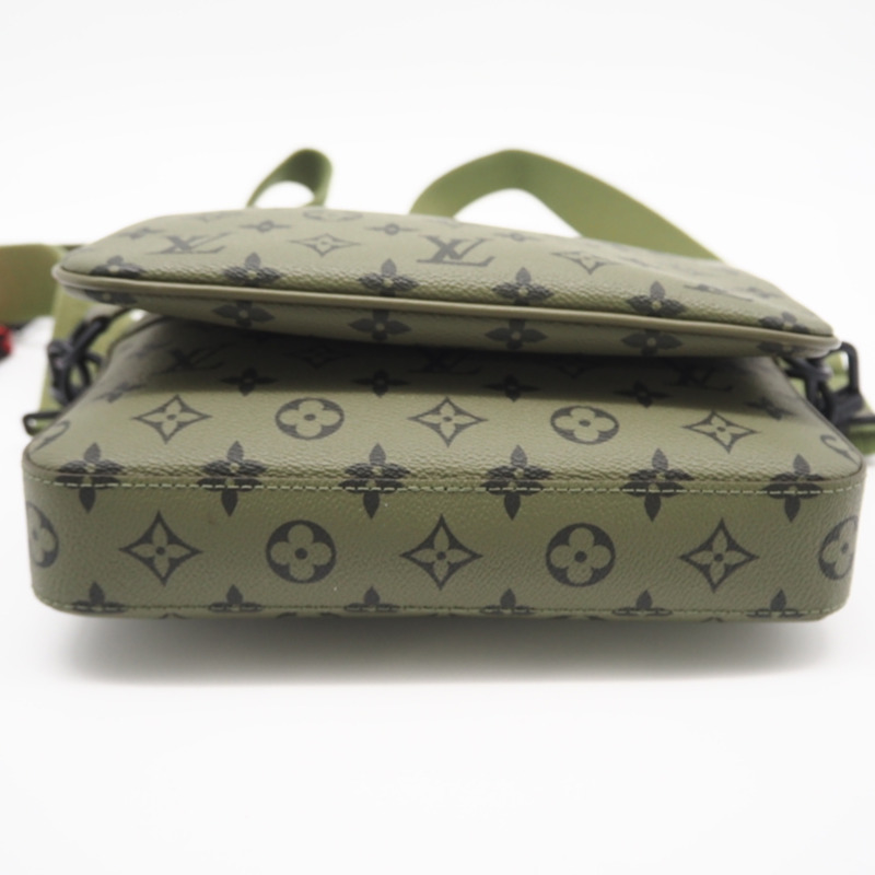 路易威登 Monogram Trio Messenger M23783 男士雙肩包，卡其色和紅色塗層帆布材質-8