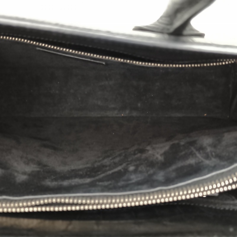 SAINT LAURENT ClassicSacDeJour風琴包大號40/鱷魚壓紋黑色牛皮肩背包-4