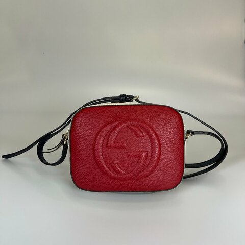 GUCCI 431567 紅白藍拚色相機包