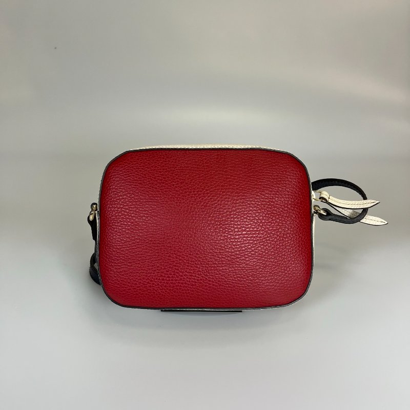 GUCCI 431567 紅白藍拚色相機包-1