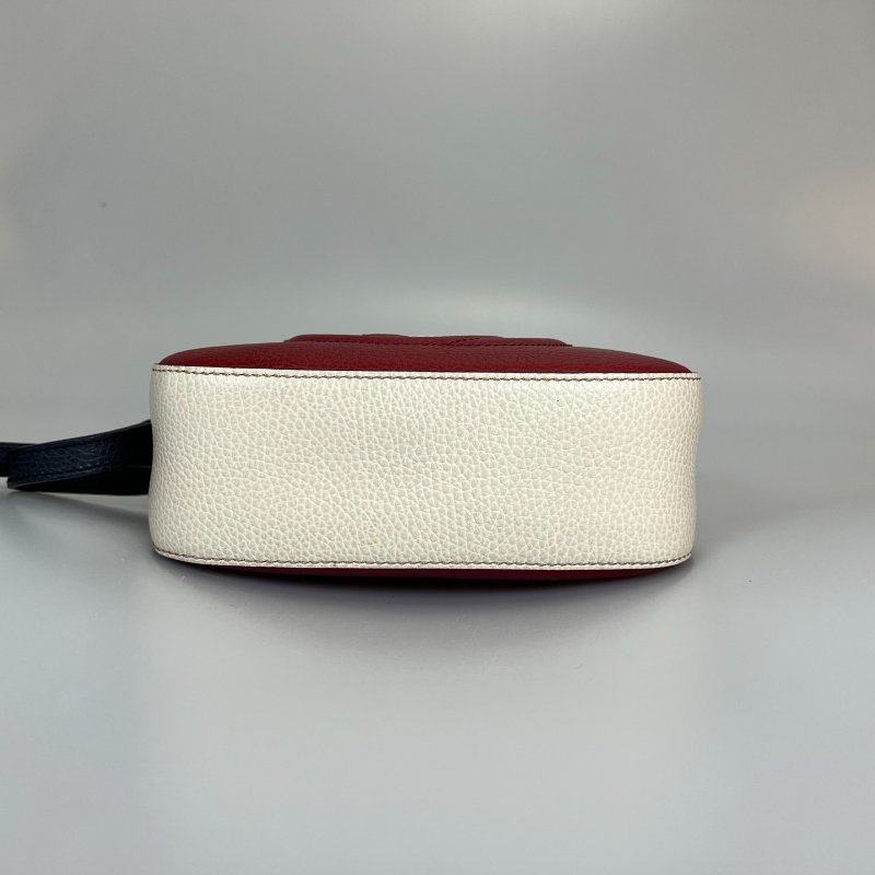 GUCCI 431567 紅白藍拚色相機包-5