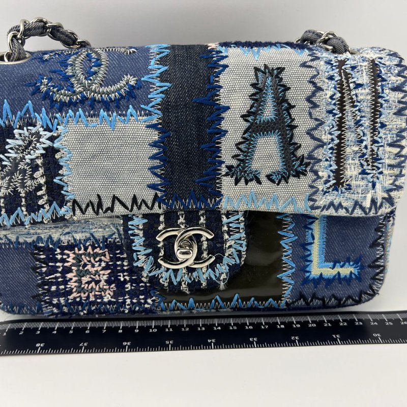 Chanel 拼布牛仔 Classic Flap 口蓋包-7