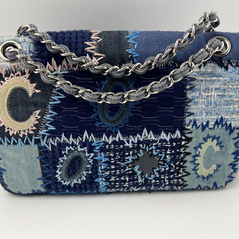 Chanel 拼布牛仔 Classic Flap 口蓋包-8