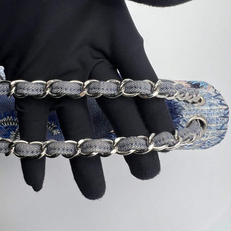 Chanel 拼布牛仔 Classic Flap 口蓋包-21