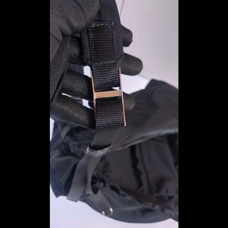 Prada 黑帆布下蓋大肩側包-28