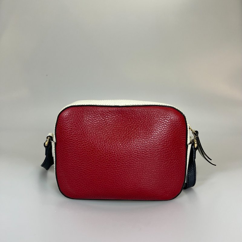 GUCCI 431567  紅白藍拚色相機包-1