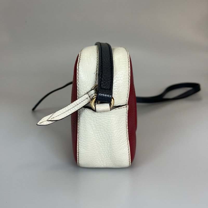 GUCCI 431567  紅白藍拚色相機包-2