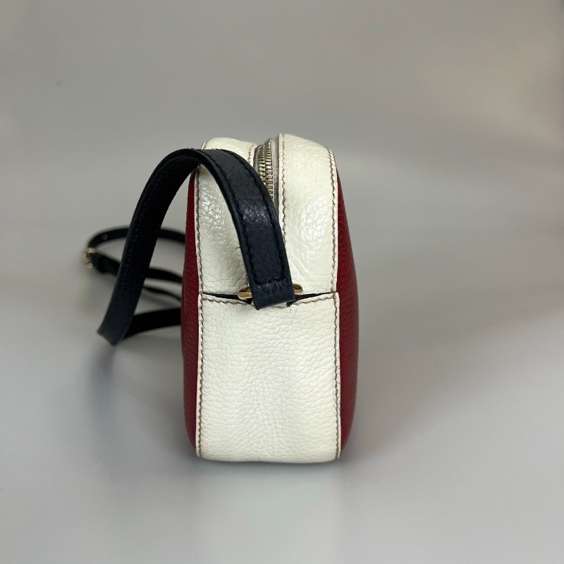 GUCCI 431567  紅白藍拚色相機包-3