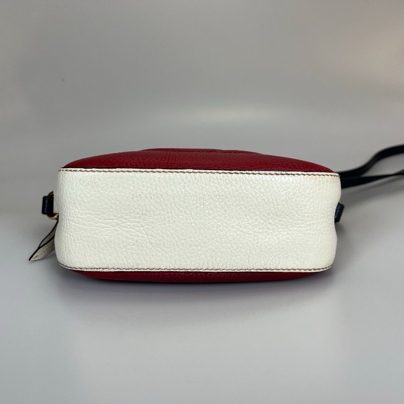 GUCCI 431567  紅白藍拚色相機包-5