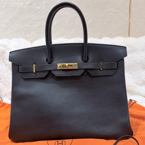 Hermes Birkin35 黑金 框D刻
