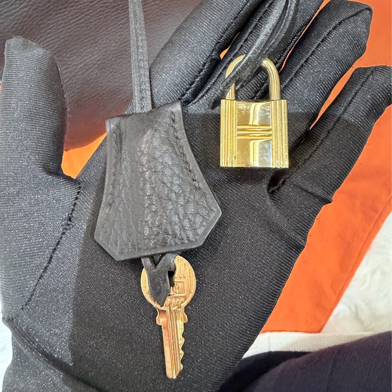 Hermes Birkin35 黑金 框D刻-3