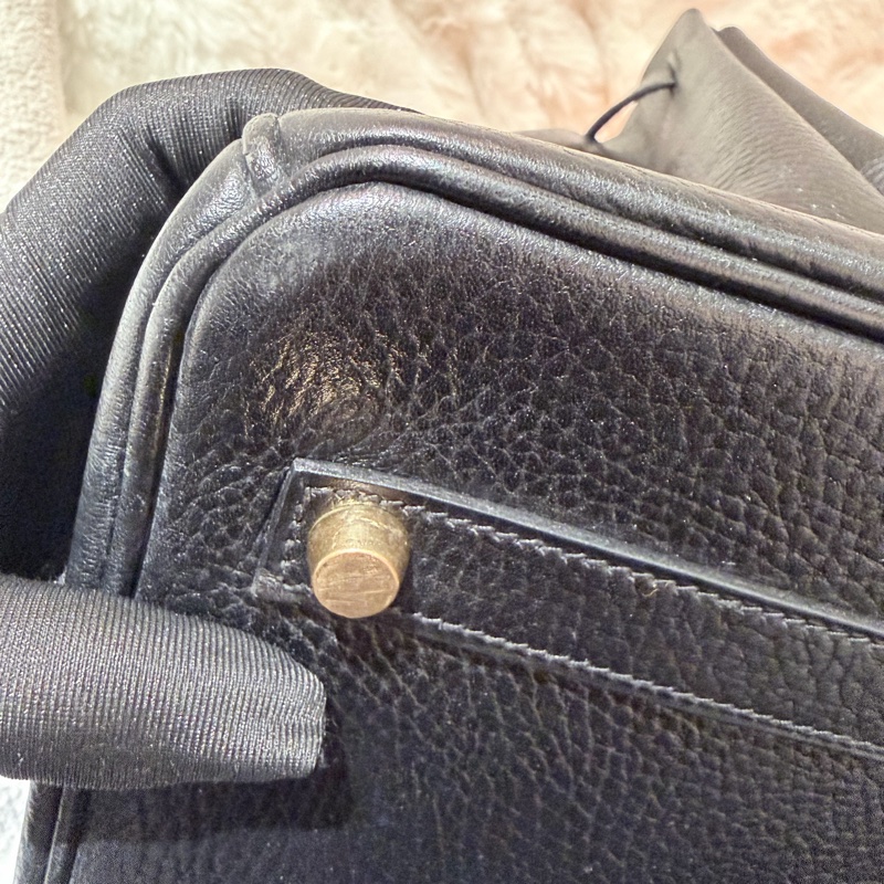 Hermes Birkin35 黑金 框D刻-9
