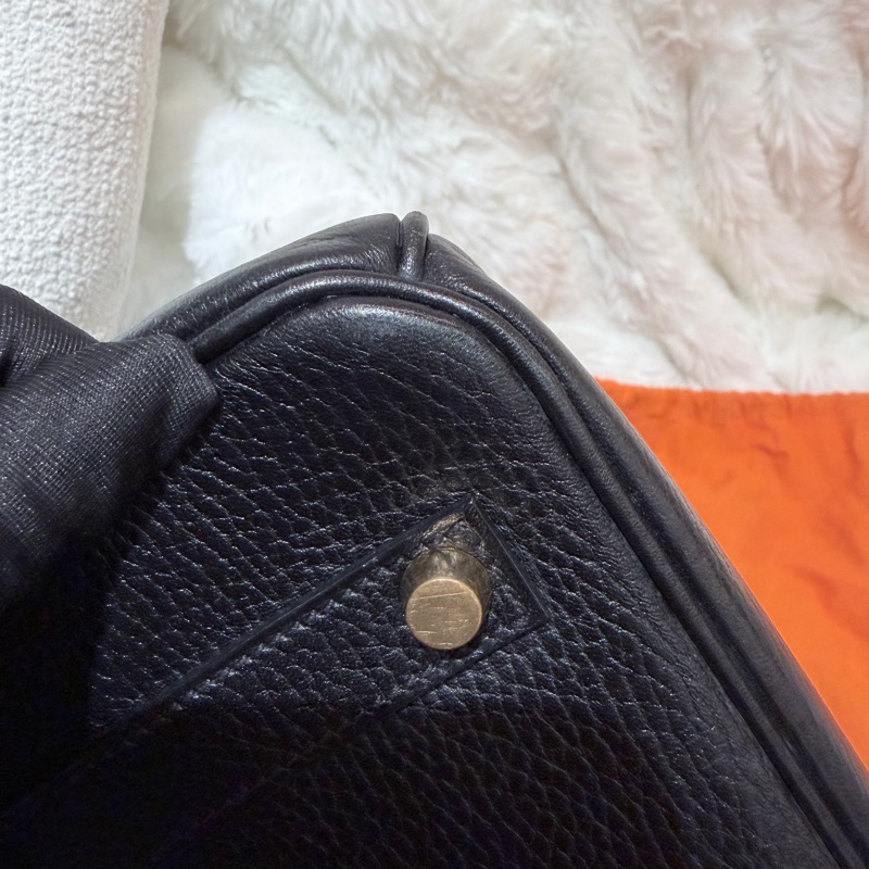 Hermes Birkin35 黑金 框D刻-10