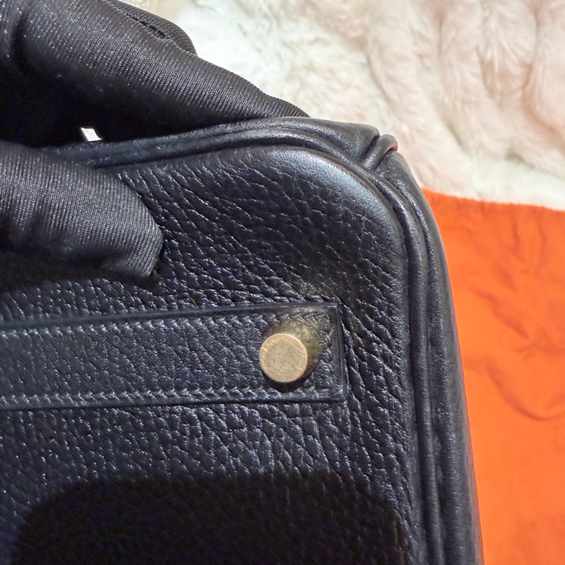 Hermes Birkin35 黑金 框D刻-12