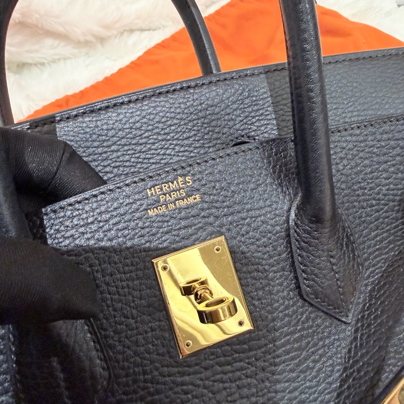 Hermes Birkin35 黑金 框D刻-16