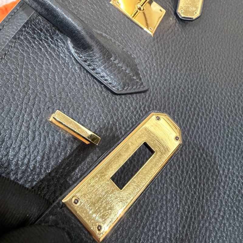 Hermes Birkin35 黑金 框D刻-17