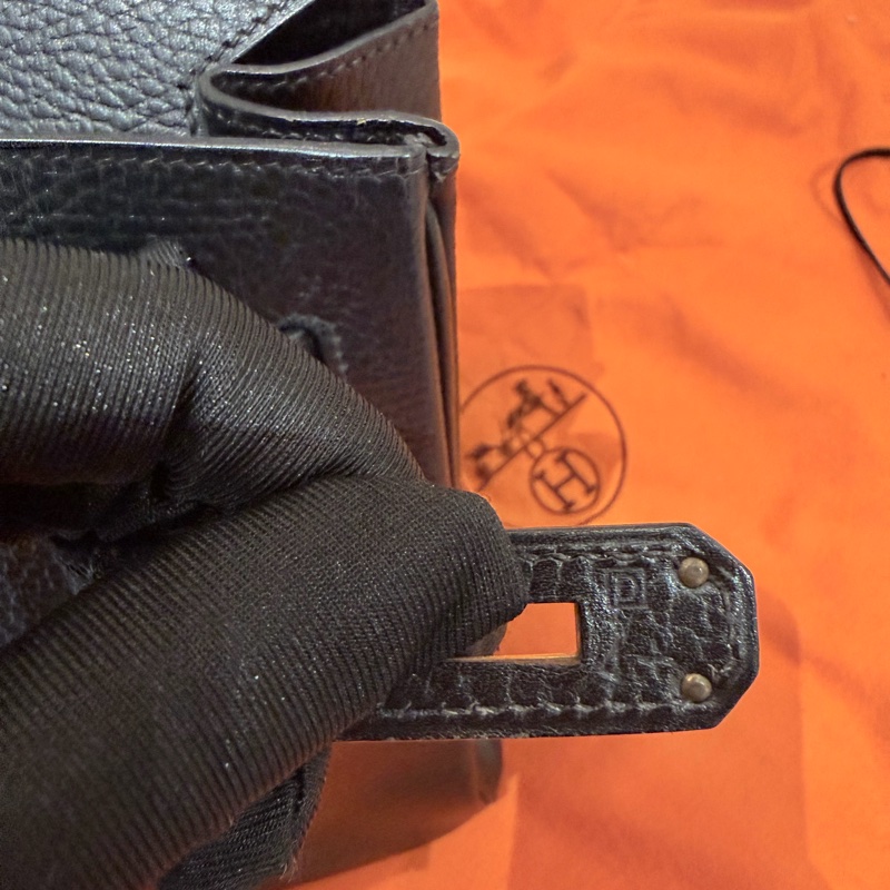 Hermes Birkin35 黑金 框D刻-19
