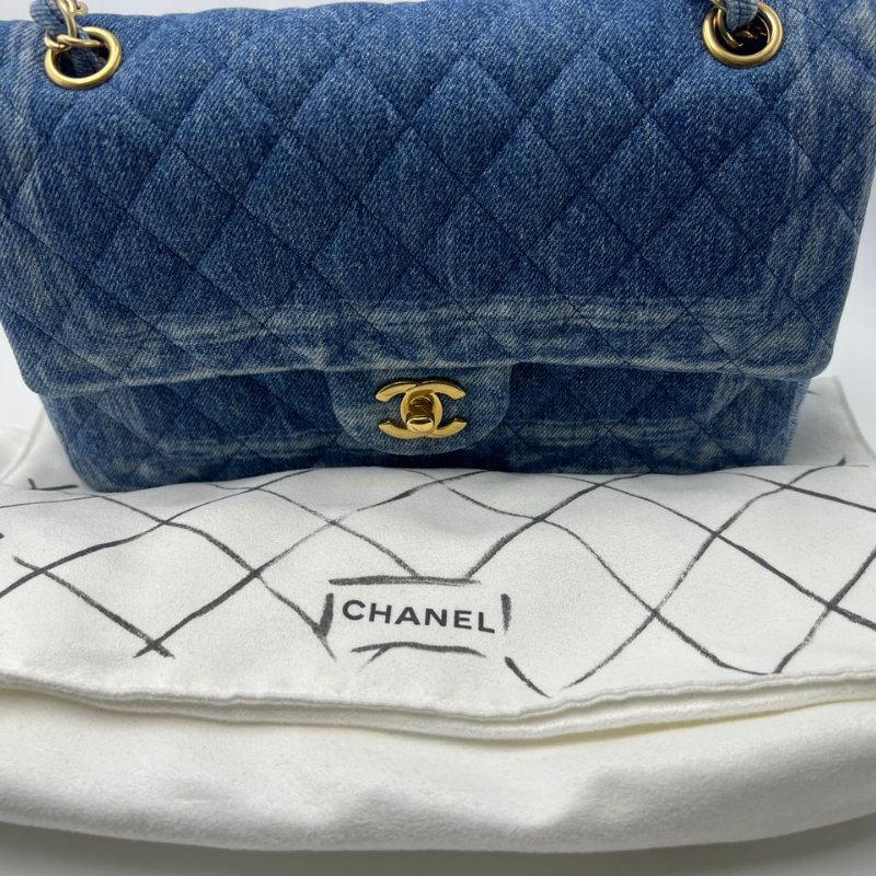 Chanel 牛仔 Classic Flap 口蓋包-0