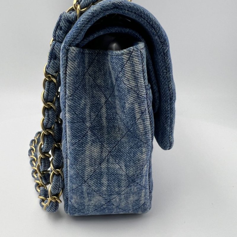 Chanel 牛仔 Classic Flap 口蓋包-5