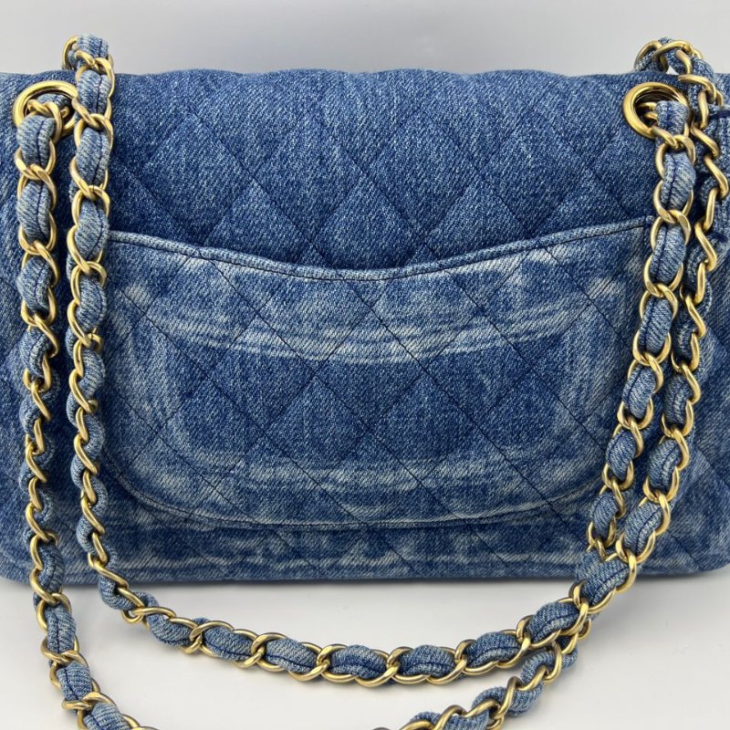 Chanel 牛仔 Classic Flap 口蓋包-7