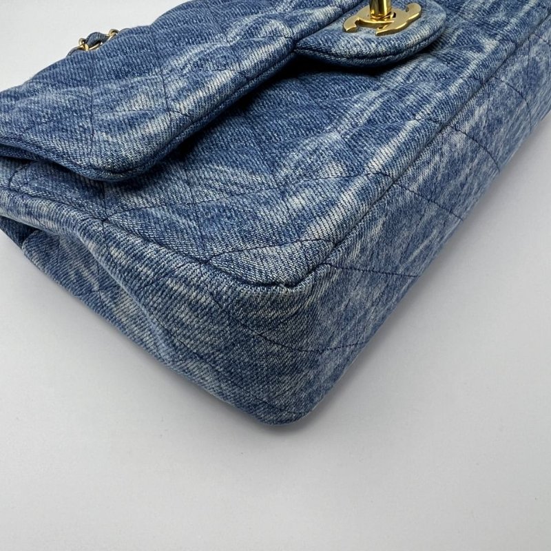 Chanel 牛仔 Classic Flap 口蓋包-9