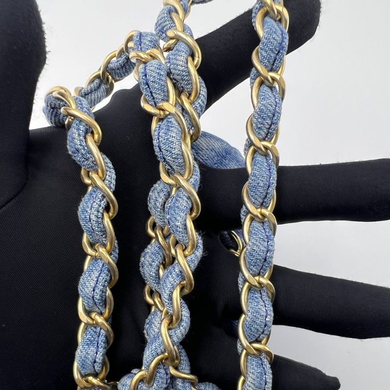 Chanel 牛仔 Classic Flap 口蓋包-24