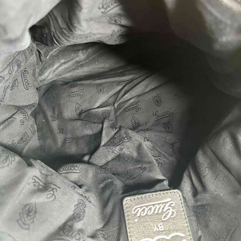 Gucci/古馳雙肩包 黑色PVC水晶皮雙肩包 經典GG老花紋路，紅綠織帶配色，三防面料防水耐用，大容量旅行包，金屬扣件完好，空間十足，男女同款-9