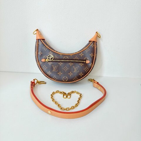 lv路易威登/Louis Vuitton 月亮豌豆 塗層帆布 晶片款 23 x 13 x 6 97新